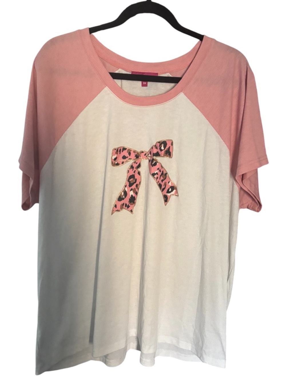 5/$25 Carisma Ribbed Raglan Tee Size 3X - Picture 2 of 3